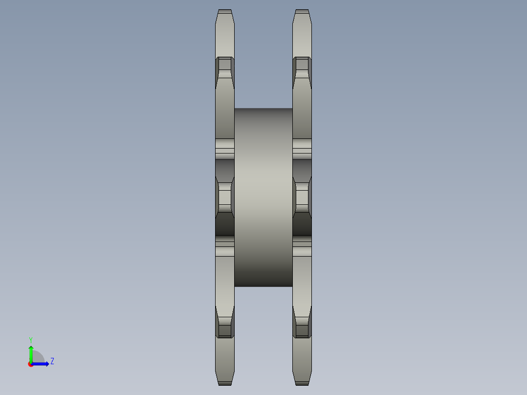 BS25-C208A从动轮TJ左视图