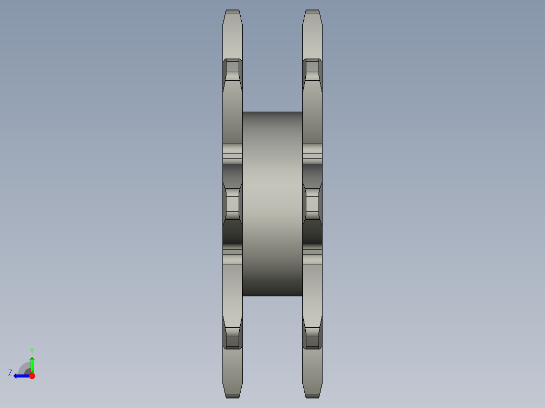 BS25-C208A从动轮TJ右视图