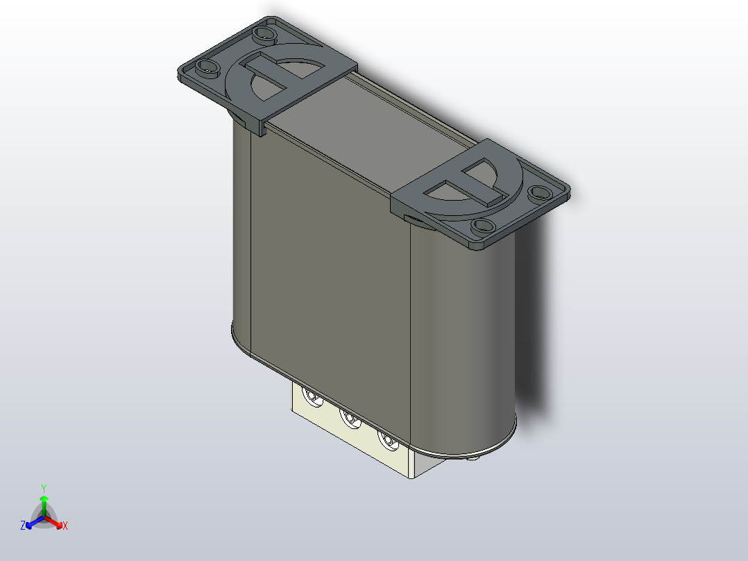 BKMJ(0.4～0.48)-10kvar-3自愈式低电压并联电容器三维模型202202主视图