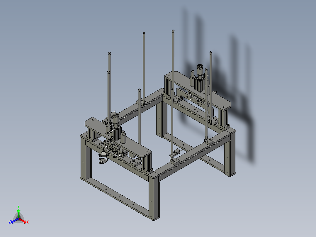 JHZB-托盘料框组A正等轴测图