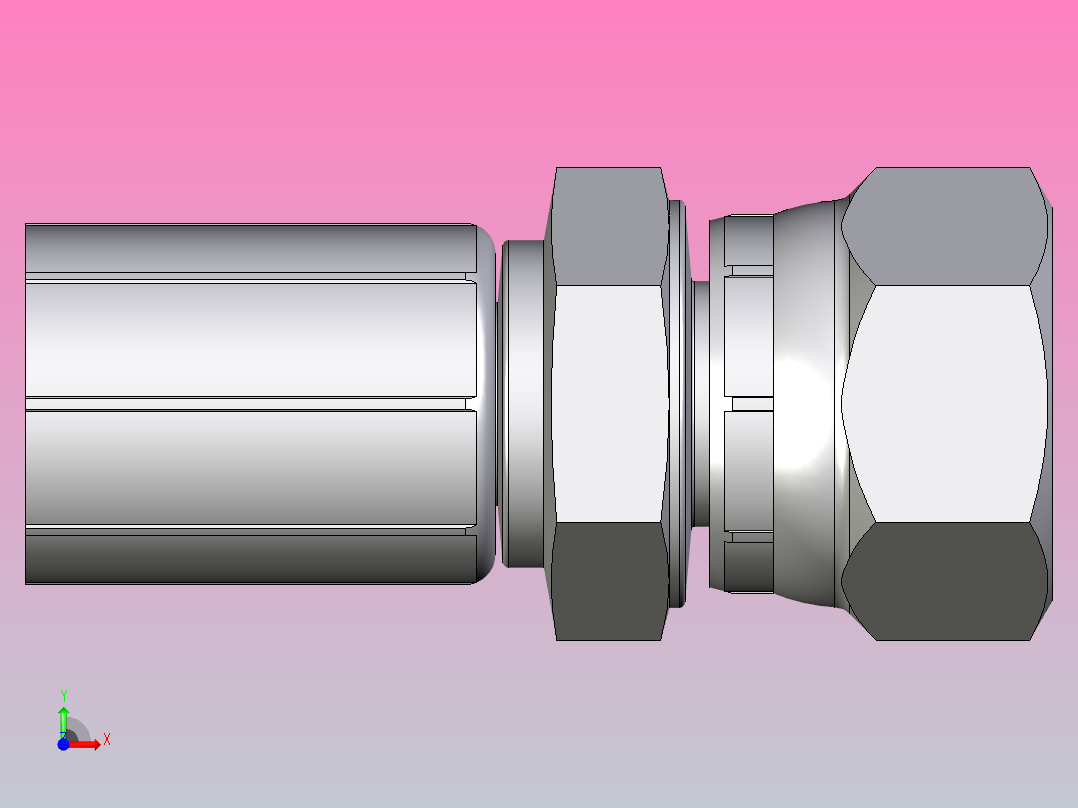 标准液压接头1GU46-8-8前视图