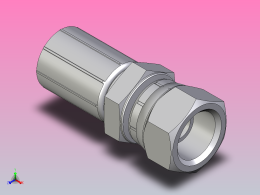 标准液压接头1GU46-8-8正等轴测缩略图