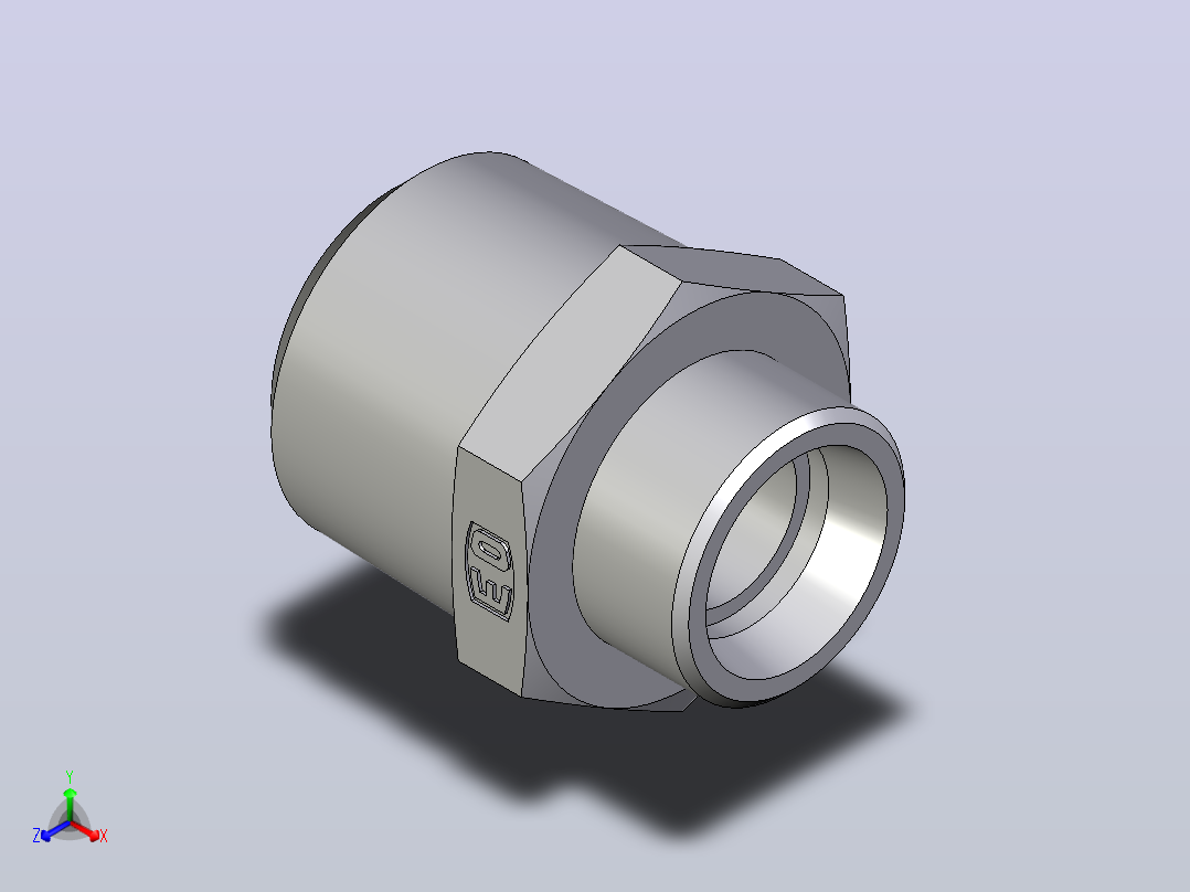 公螺柱连接器GE18L1NPT71X正等轴测图