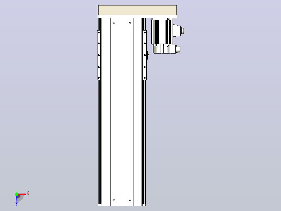日规模组半封闭丝杆TPA-HNR-220D-3210C-L500-ML-Y-P1K-N3俯视图