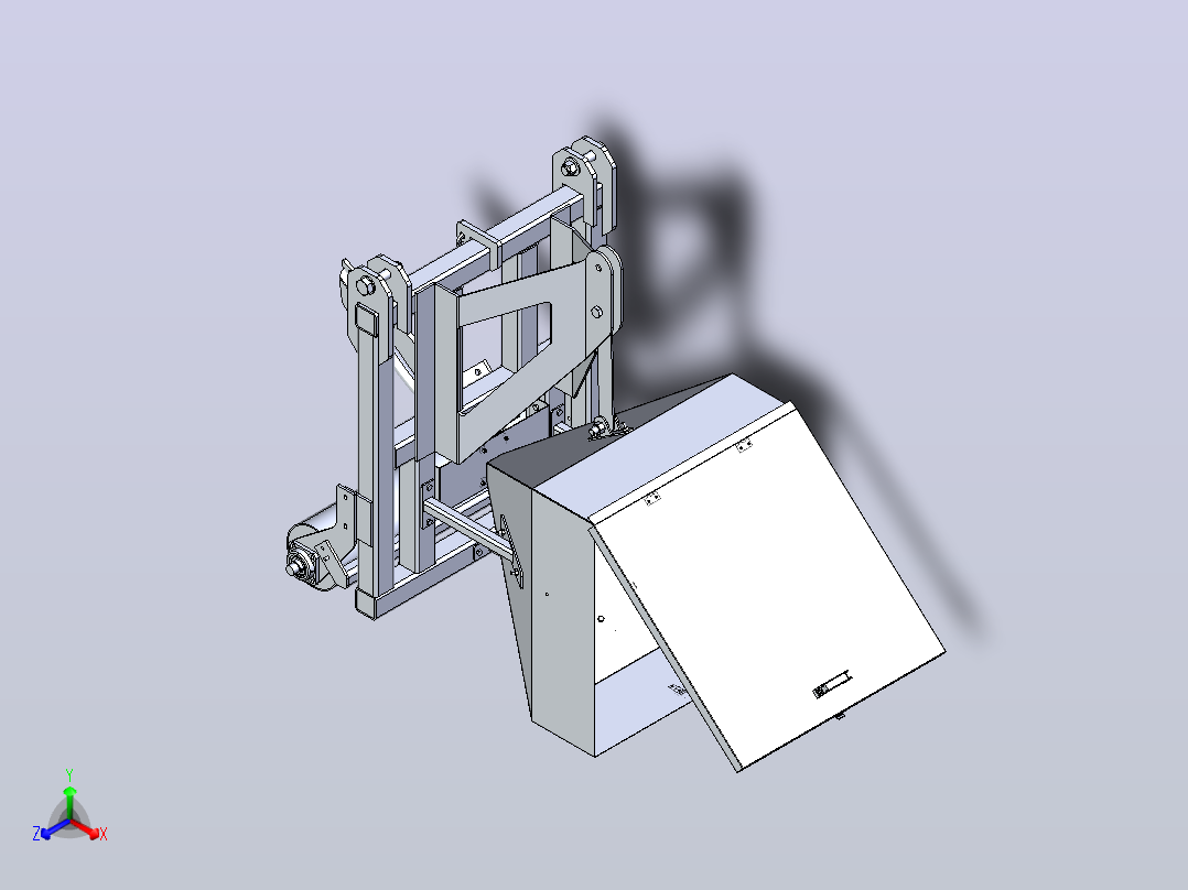 小型拖拉机后置施肥窄结构3D图纸 STEP格式正等轴测图