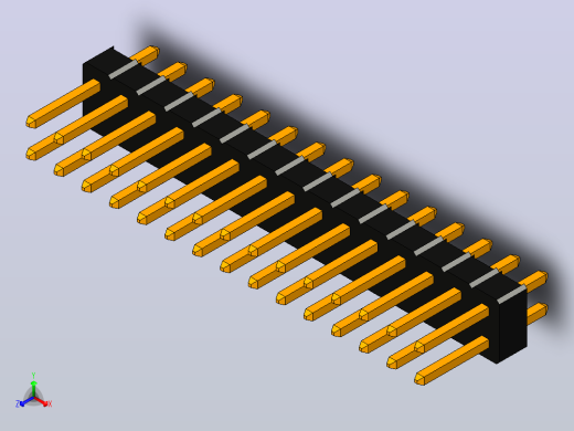 30针接口 - 公接口 - 双排 - 2.54mm