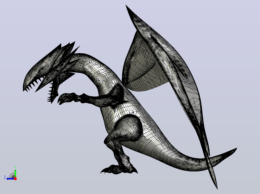 white-dragon-blue-eyes动漫人物游戏右视图