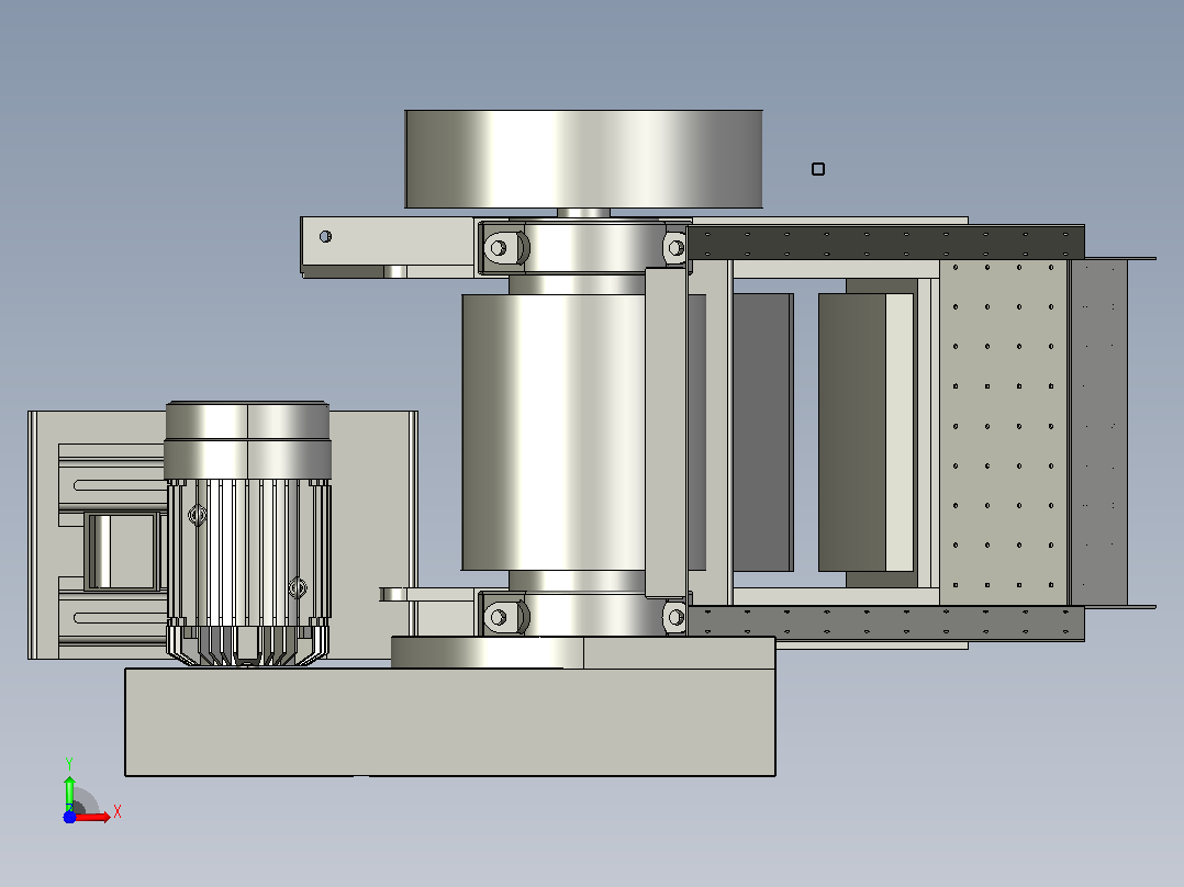 岩石颚式破碎机jaw-crusher-2831-模型格式为 igs sat前视图
