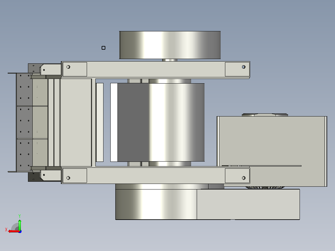 岩石颚式破碎机jaw-crusher-2831-模型格式为 igs sat后视图