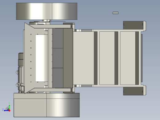 岩石颚式破碎机jaw-crusher-2831-模型格式为 igs sat右视缩略图