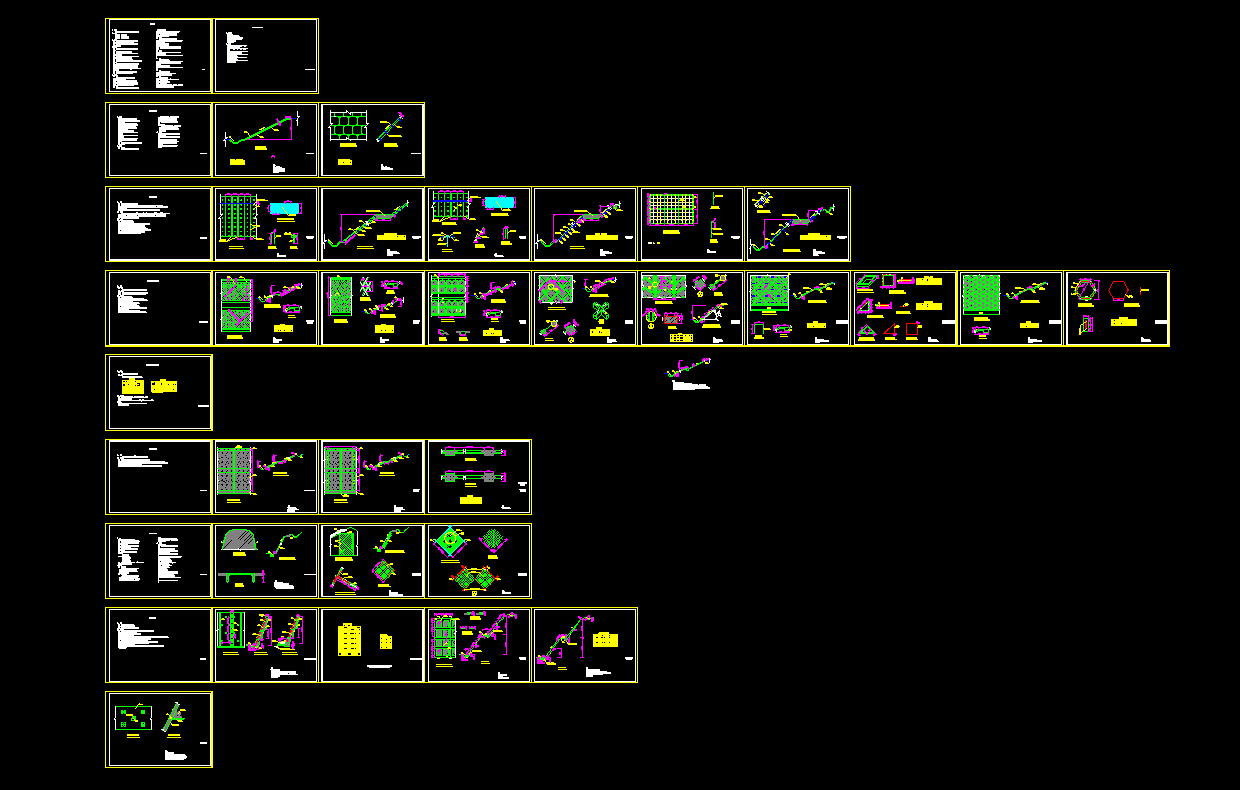 道路护坡生态护坡CAD图纸植被护坡骨架挂网喷浆护坡路基边坡防护
