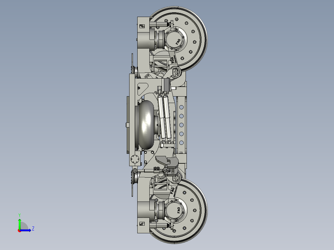 高速动车组动力转向架）3D模型左视图
