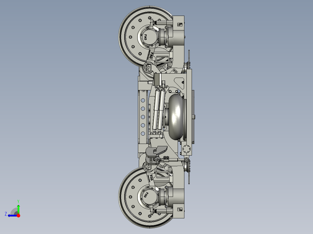 高速动车组动力转向架）3D模型右视图