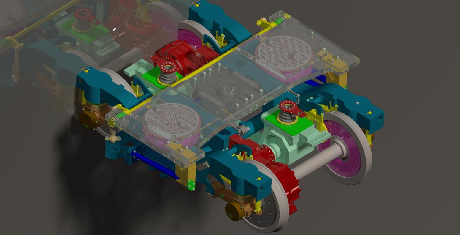 高速动车组动力转向架）3D模型