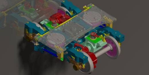 高速动车组动力转向架）3D模型缩略图