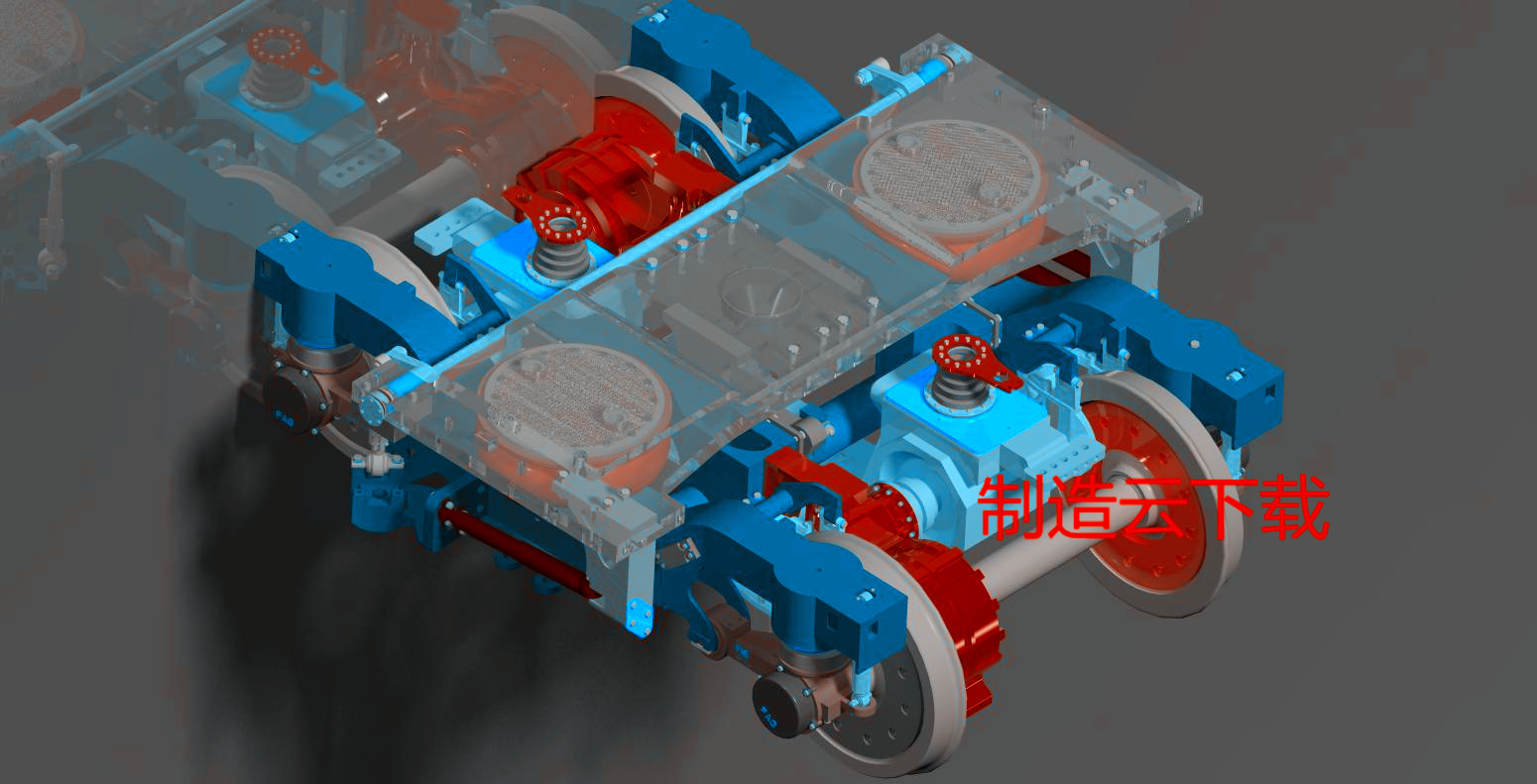 高速动车组动力转向架）3D模型