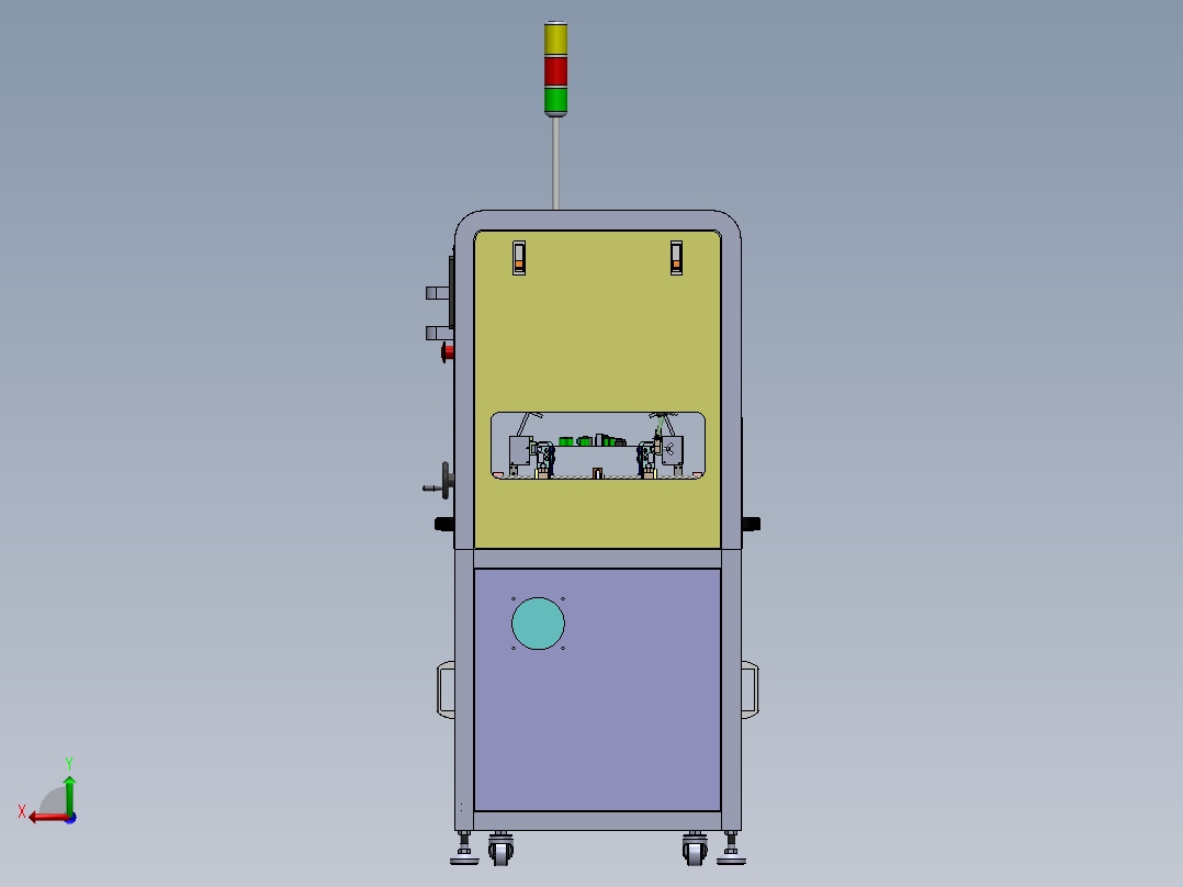 AV测试机3D模型后视图