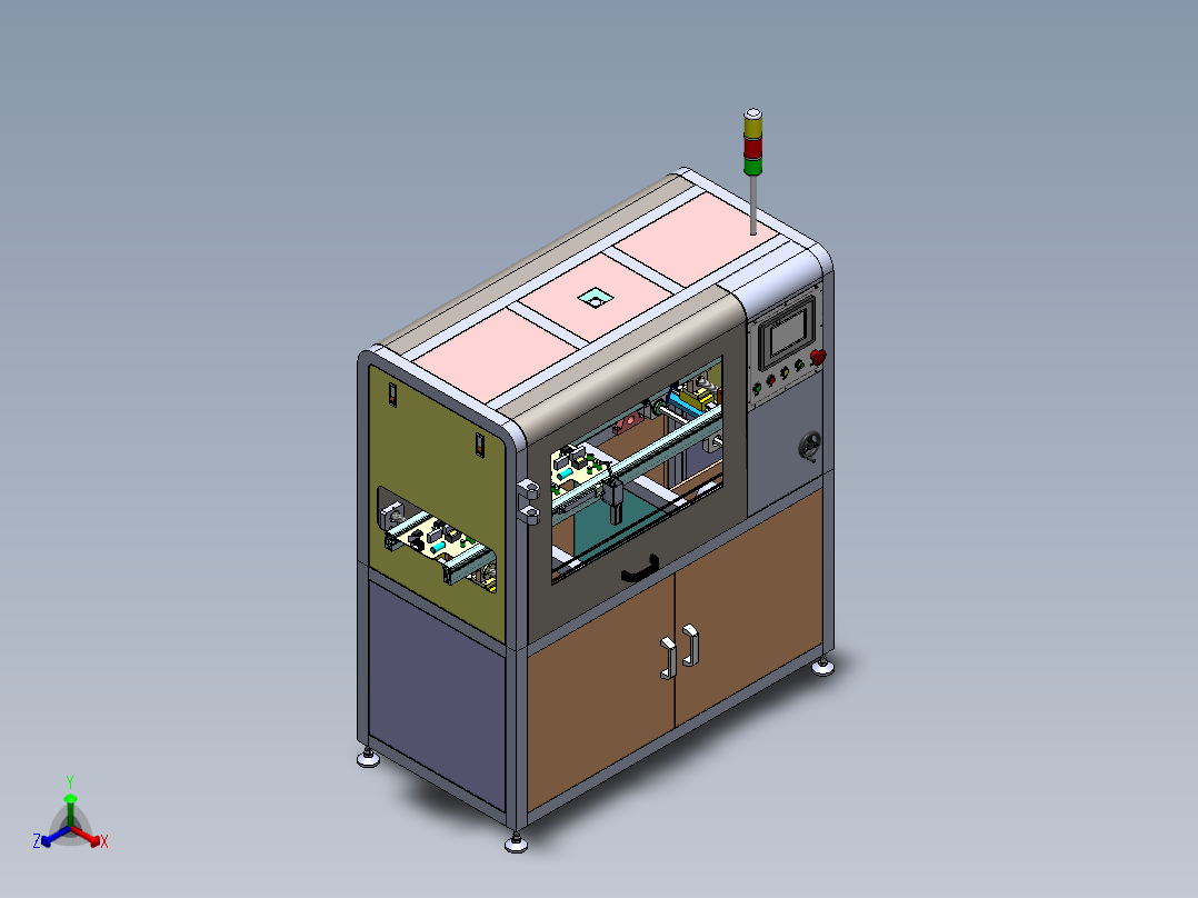 AV测试机3D模型正等轴测图