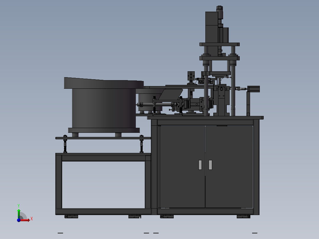 非标自动化覆膜码垛机3D模型前视图