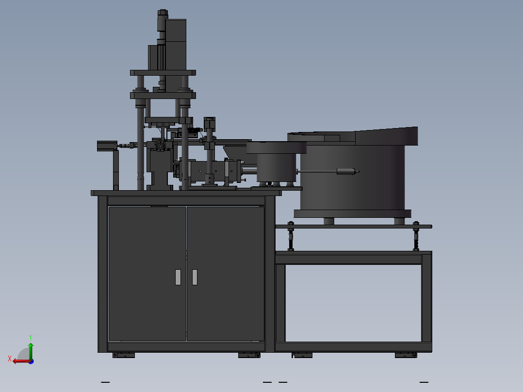 非标自动化覆膜码垛机3D模型后视图