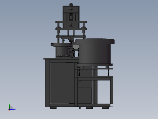 非标自动化覆膜码垛机3D模型左视缩略图