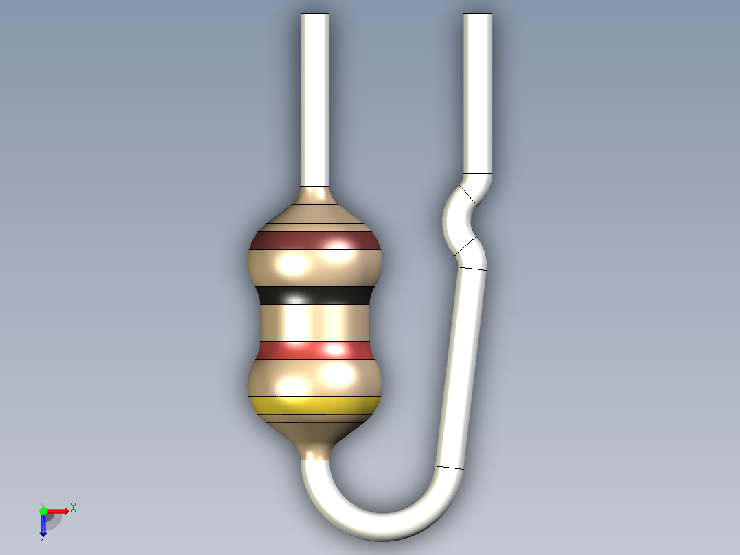 无源元件封装-RES-0.125W-V-CF俯视图