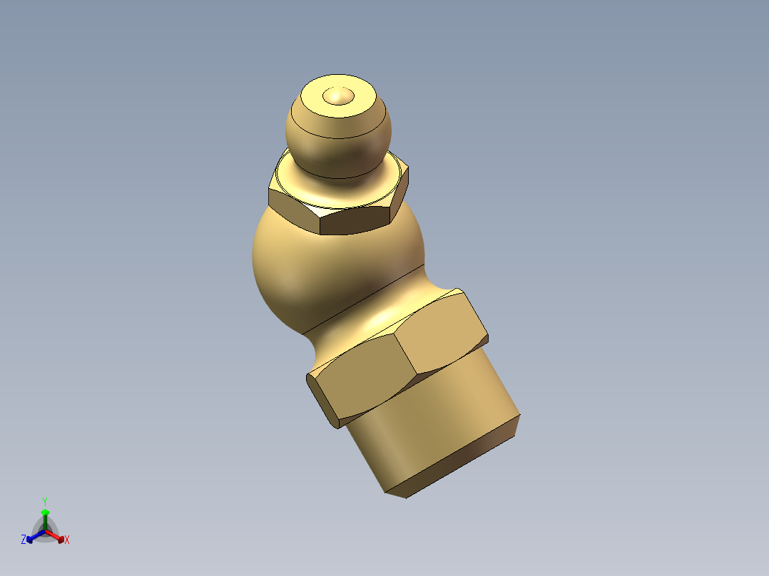 黄油嘴正等轴测图