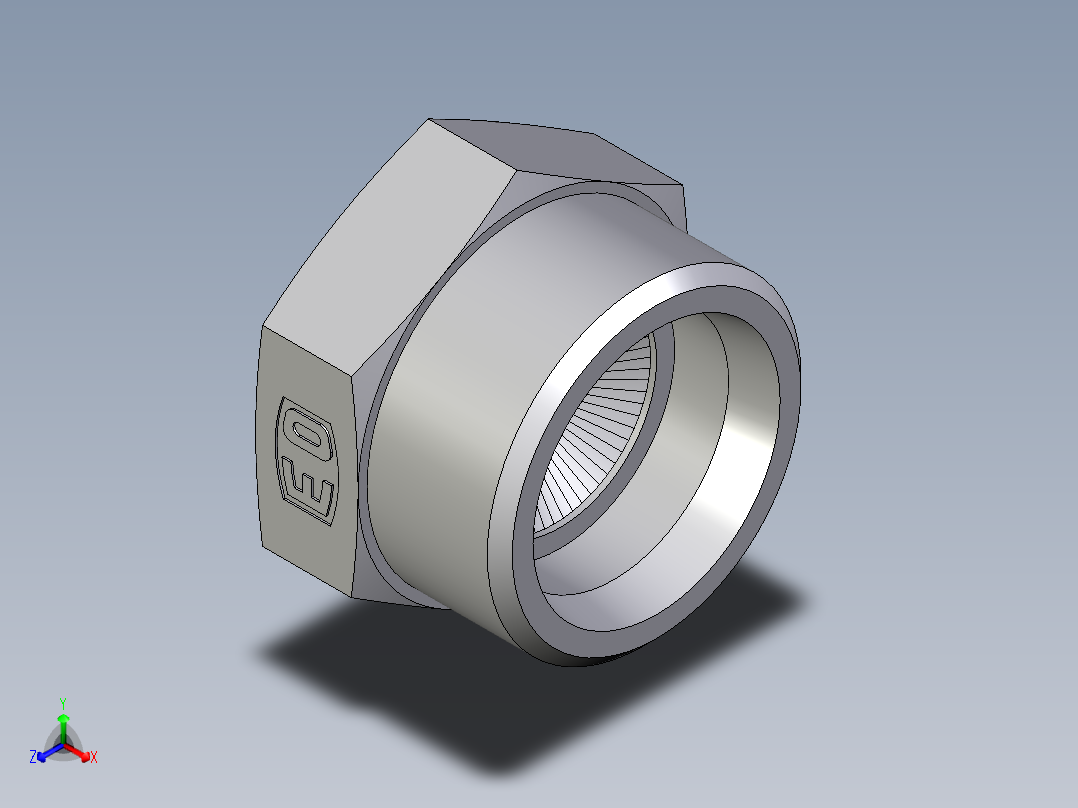 卡套式工业通用硬管接头EO_Blanking_plug_for_tube_ends_ROV38SCFX主视图
