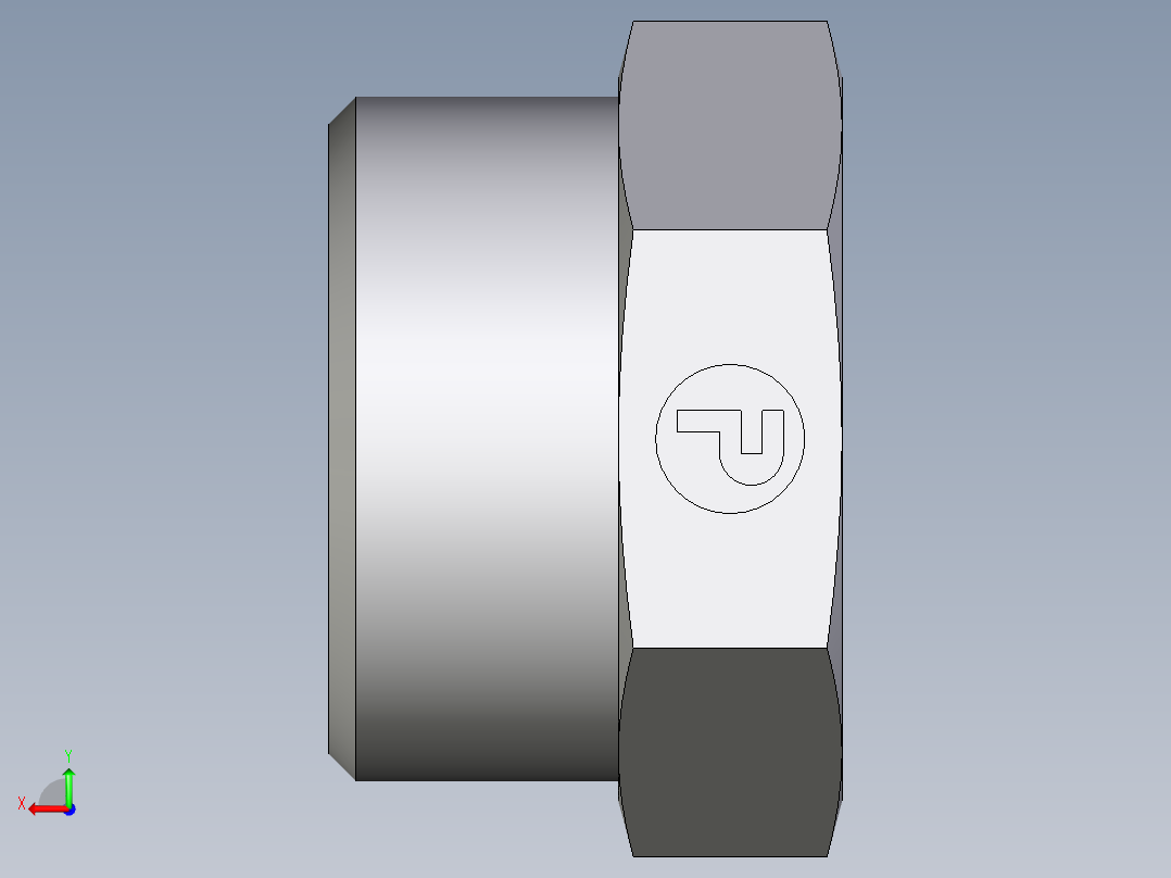 卡套式工业通用硬管接头EO_Blanking_plug_for_tube_ends_ROV38SCFX后视图