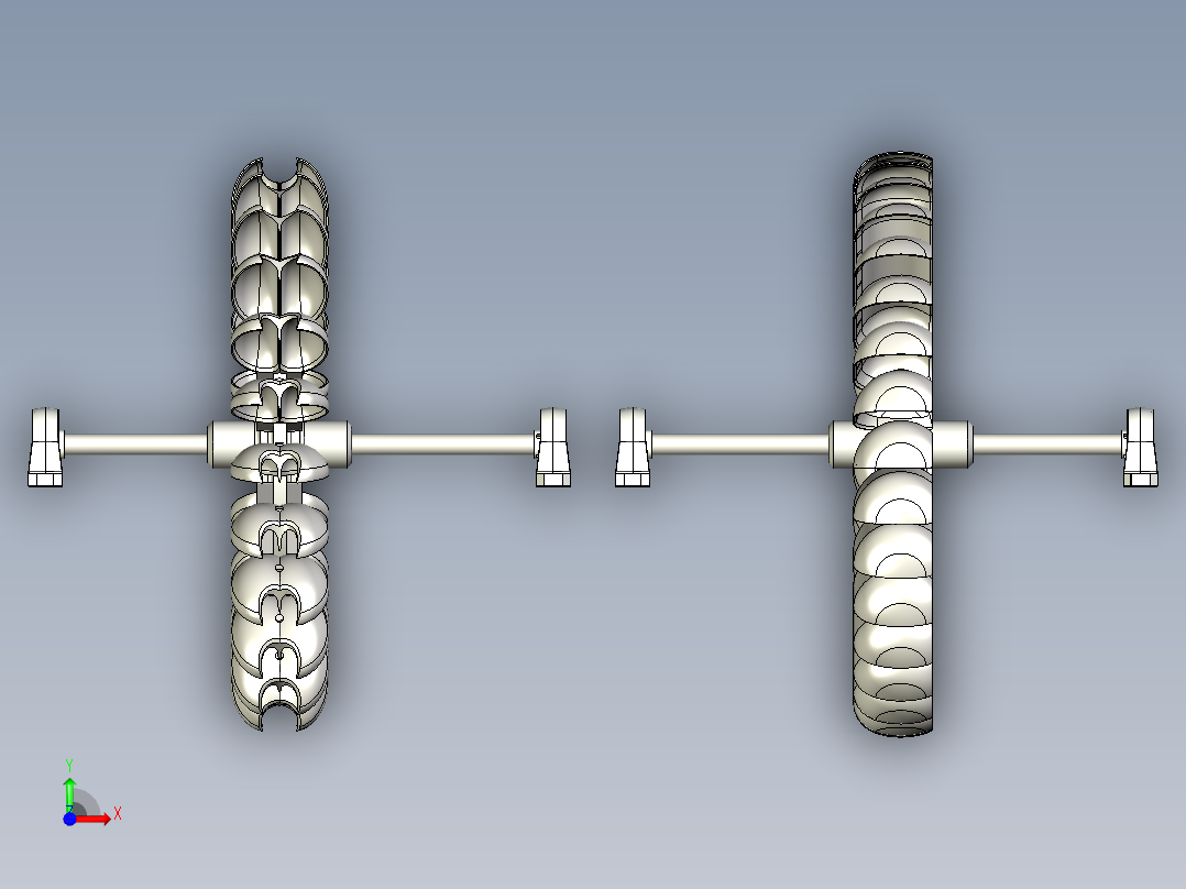 Pelton和Turgo 水轮机前视图