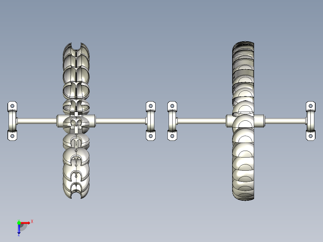 Pelton和Turgo 水轮机俯视图