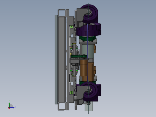 底盘结构详细的AGV小车CAD+100+34.3.28+003左视缩略图