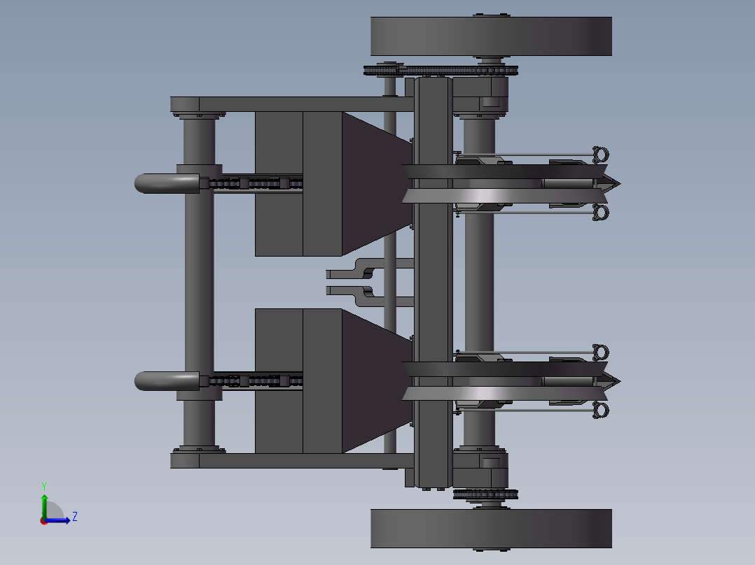 马铃薯播种机三维左视图