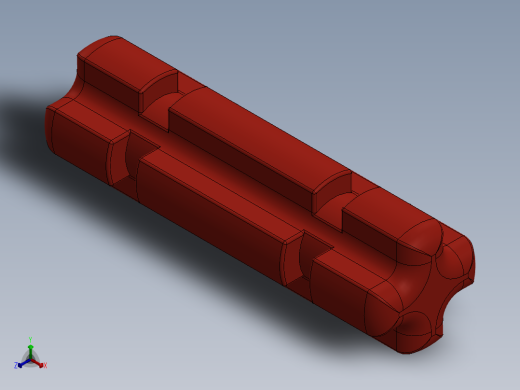乐高机械组车桥-32062 Red Technic Axle 2 Notched