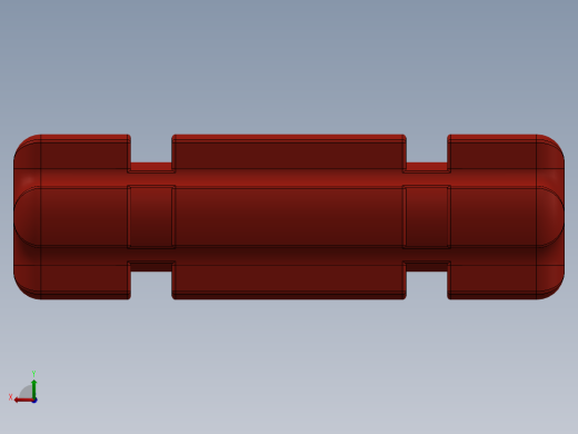 乐高机械组车桥-32062 Red Technic Axle 2 Notched后视缩略图