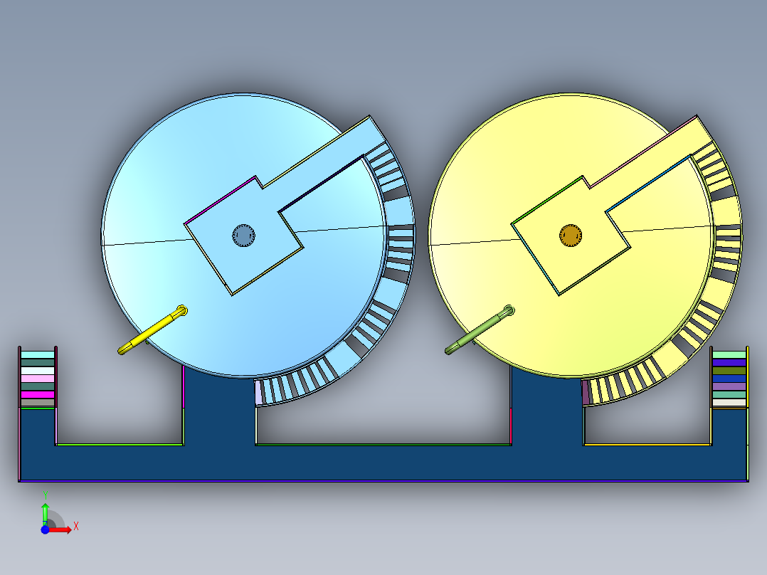 大型石化公司储油罐前视图