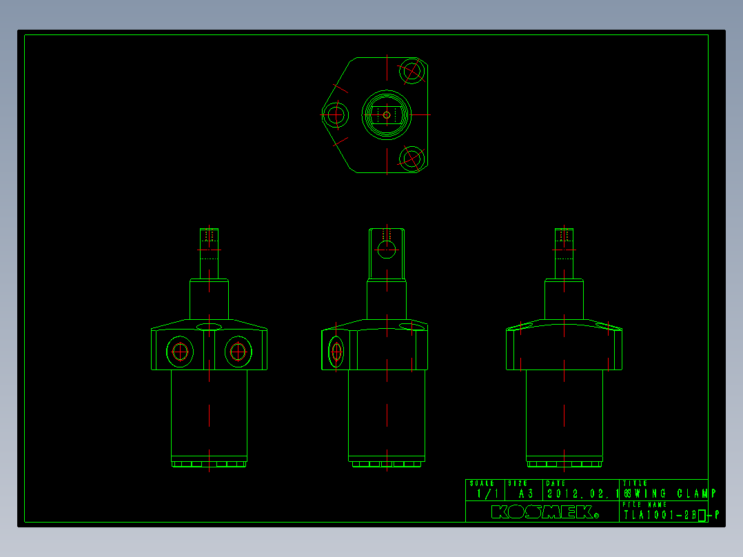 KOSMEKTLA1001-2Bx-P多系列多零件图纸模型