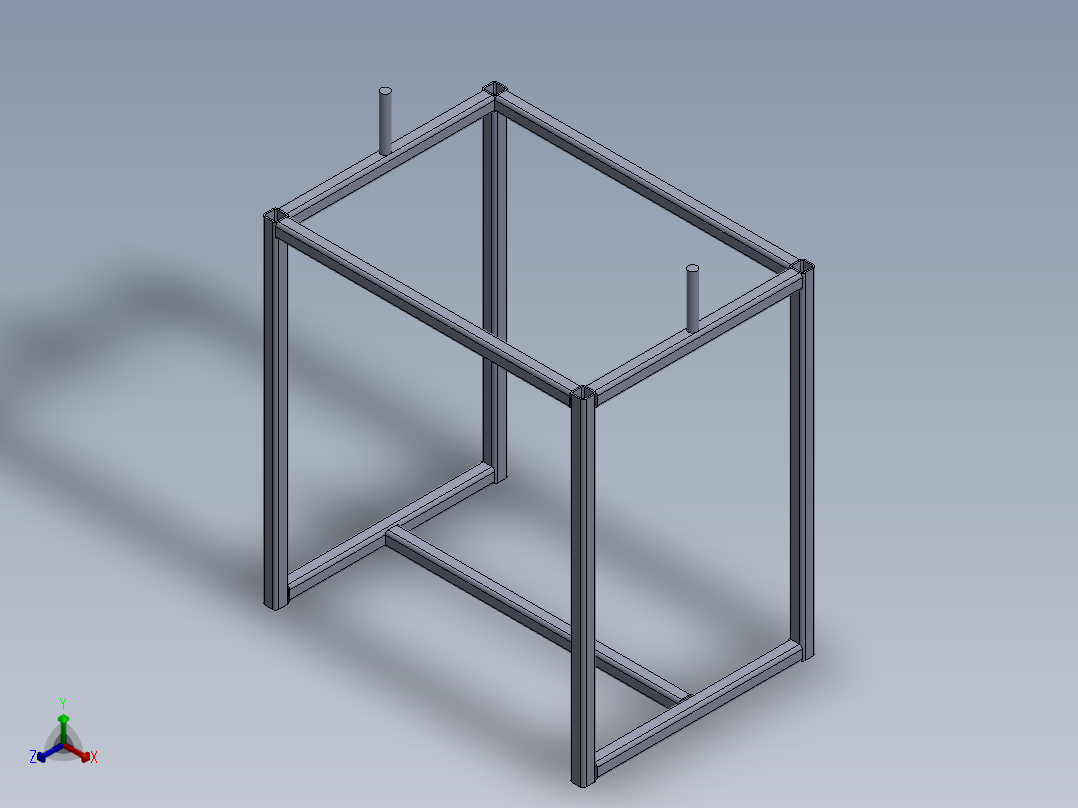 扳手腕桌正等轴测图