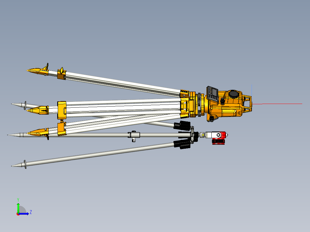 全站仪及其配件左视图