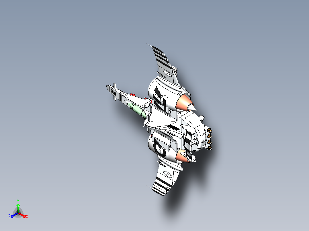 宇宙飞船(62)正等轴测图