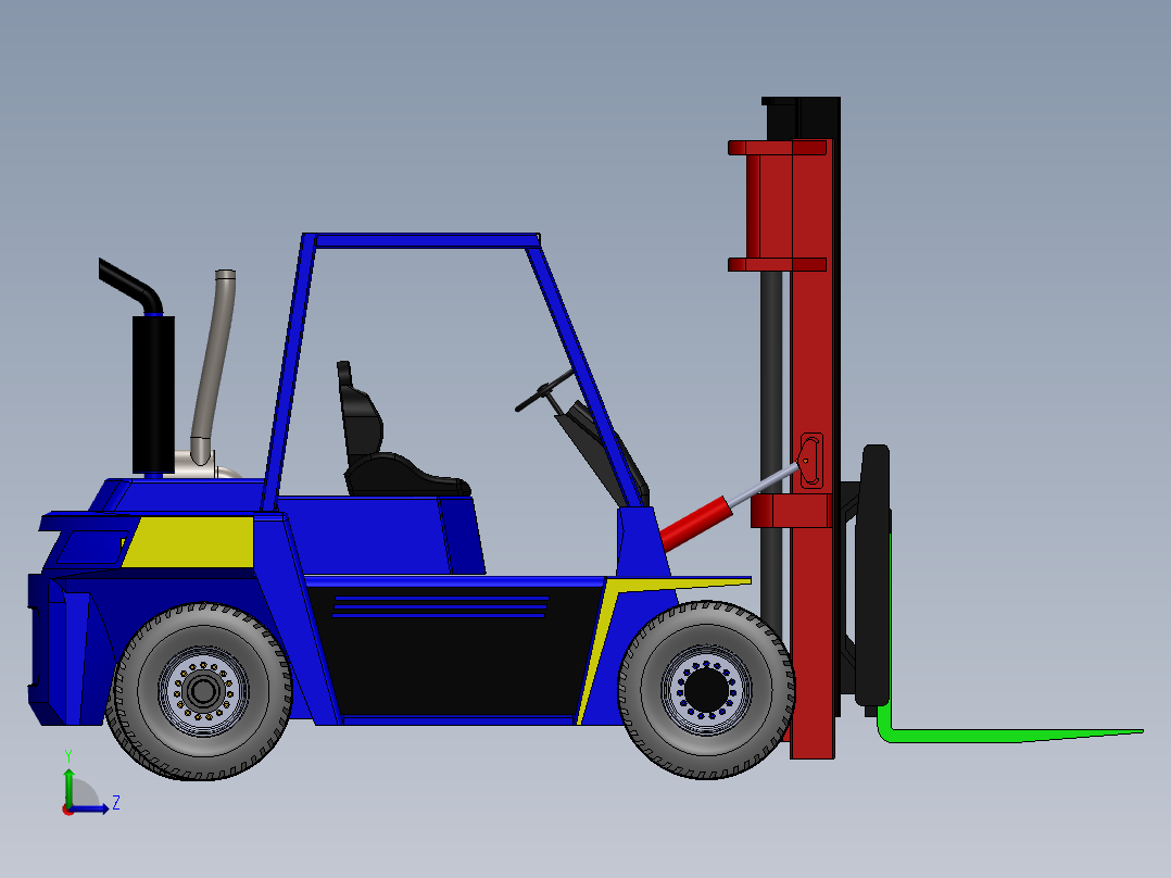 叉车、 叉车 SW(4)左视图