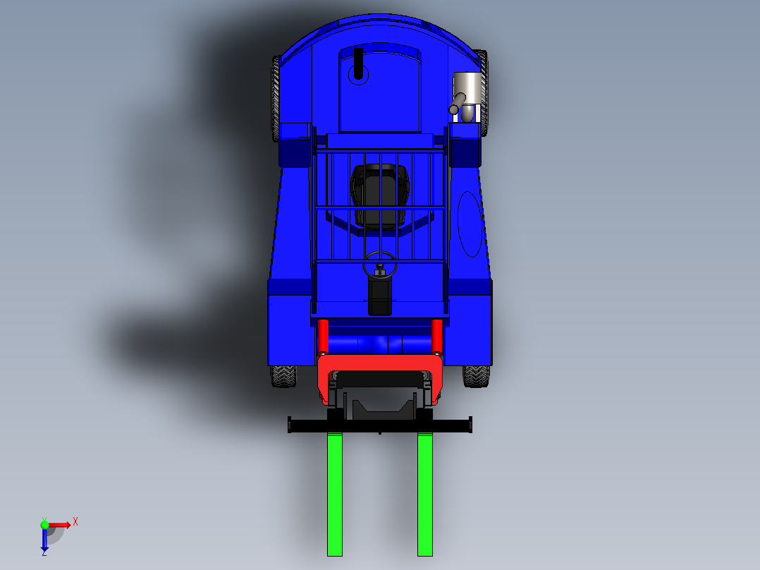 叉车、 叉车 SW(4)俯视图