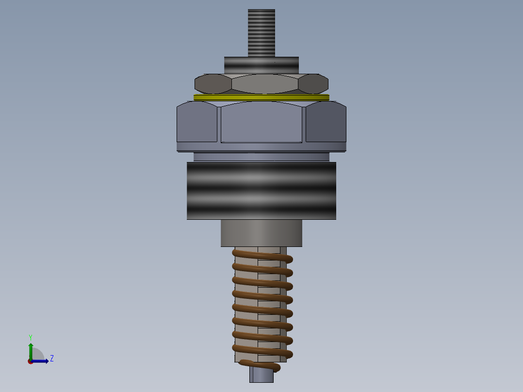 电线电热塞左视图