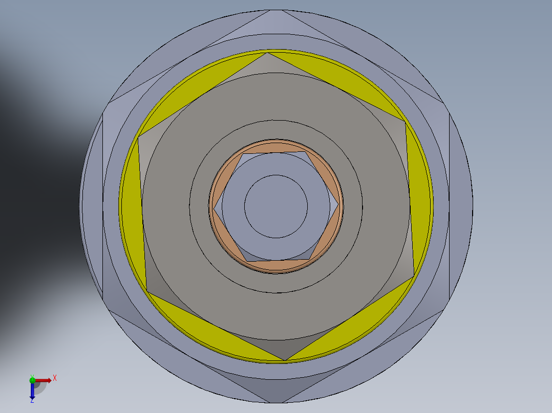 电线电热塞俯视图