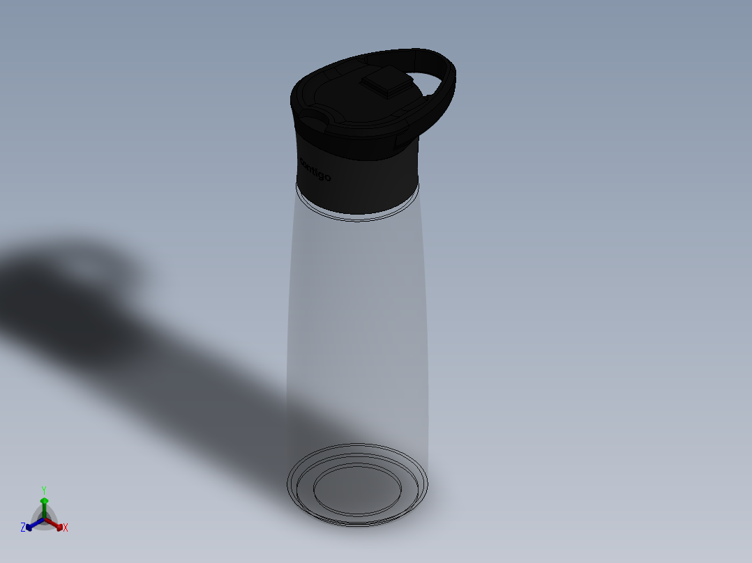 瓶子、罐子、桶(104)正等轴测图