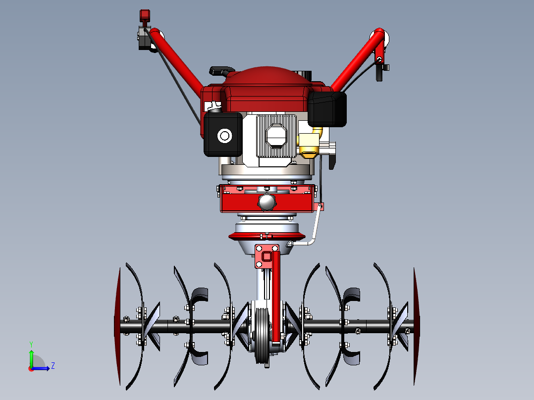 农业机械、播种机(48)左视图