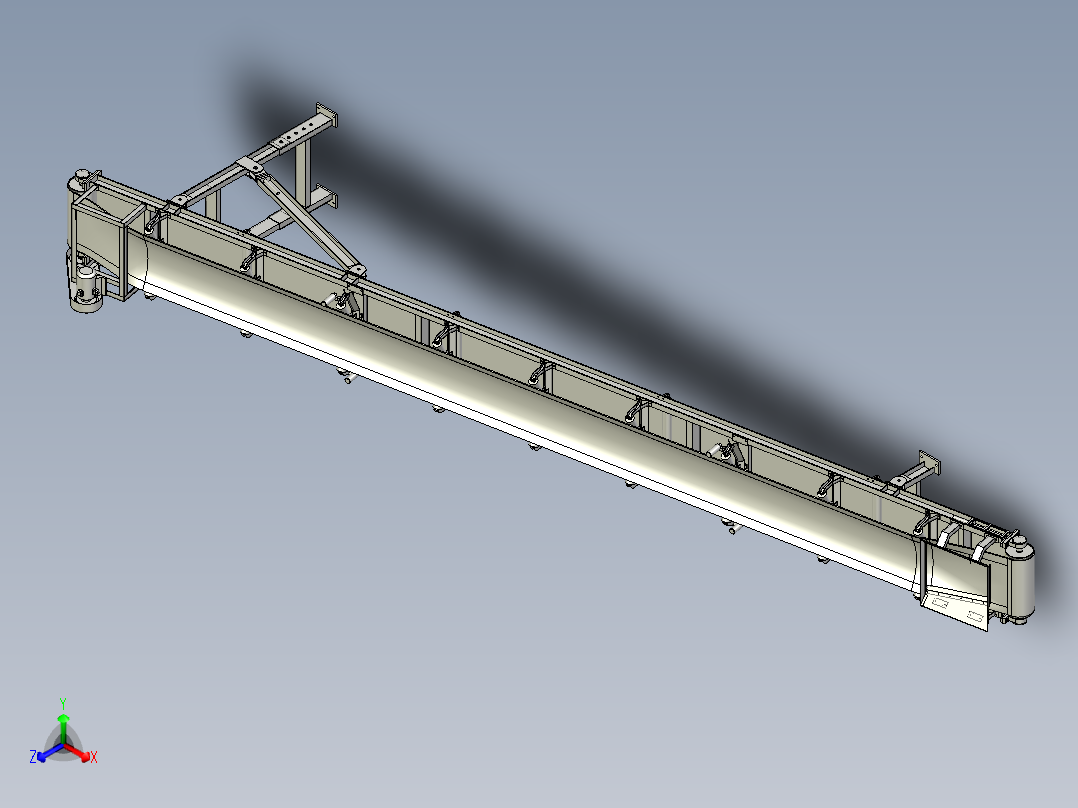 沥青设备滚筒上料机正等轴测图
