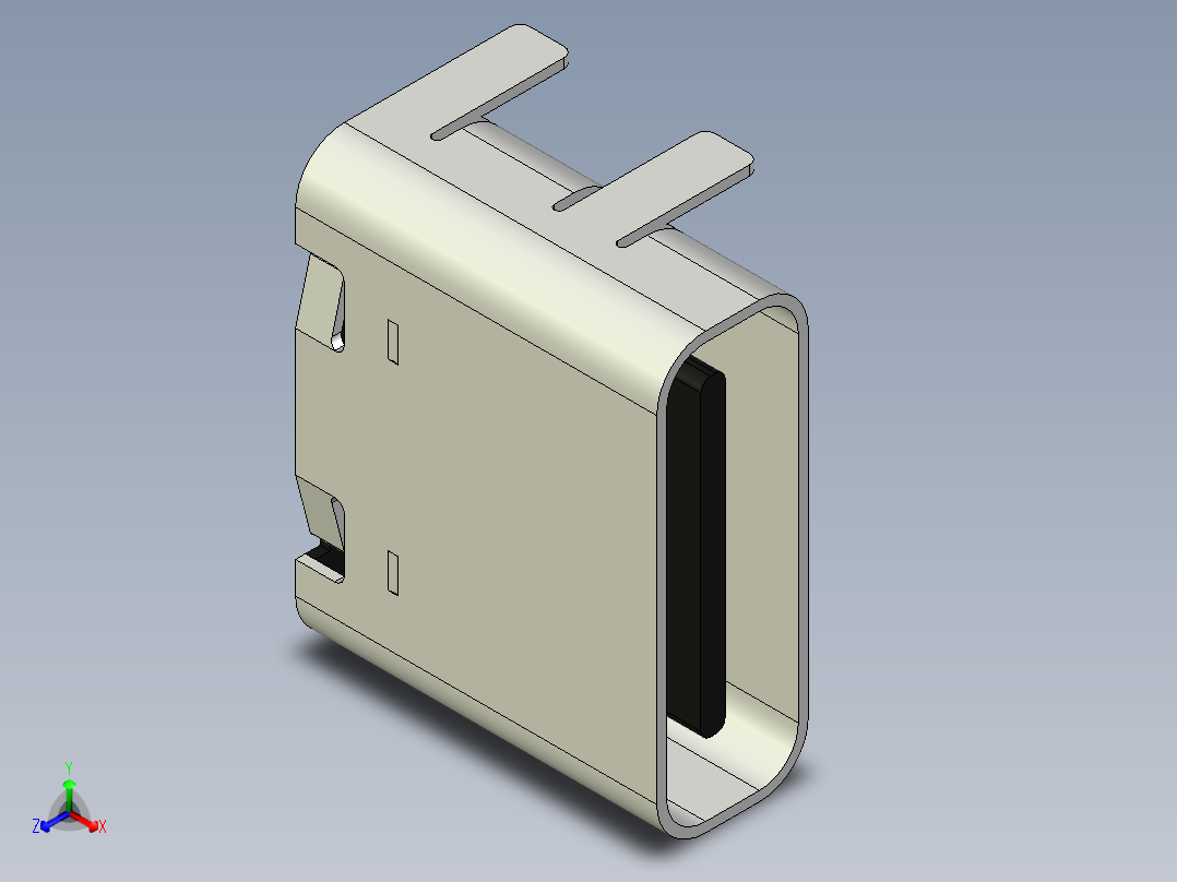USB Type C部分组成正等轴测图