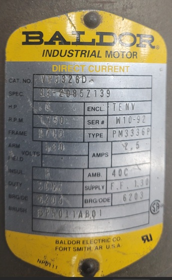 直流电机 BALDOR VP3326D