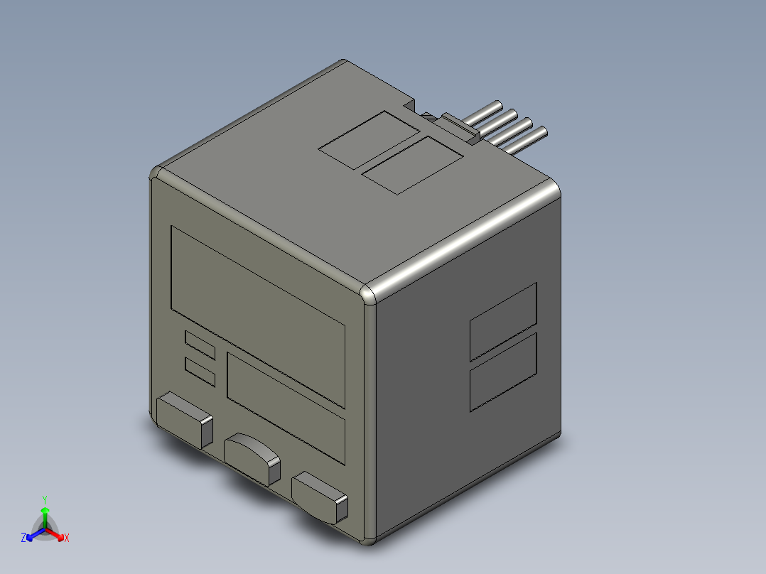 真空压力表 松下 DP101正等轴测图
